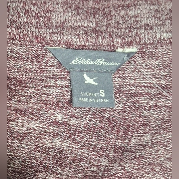 Small Eddie Bauer Women's Burgundy Drape Cardigan Euc - Picture 2 of 6